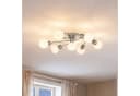 Lindby Deckenlampe Ciala 7-flammig Nickelfarben Glas E14 Bild 2