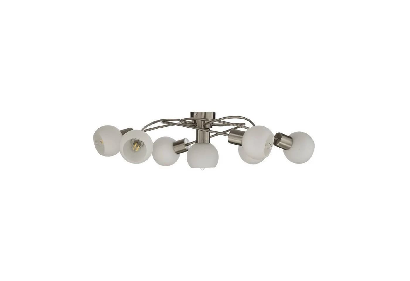 Lindby Deckenlampe Ciala 7-flammig Nickelfarben Glas E14 - Bild 5