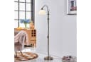Lindby Stehleuchte Otis Altmessing Glas 170 cm E27 Bild 1