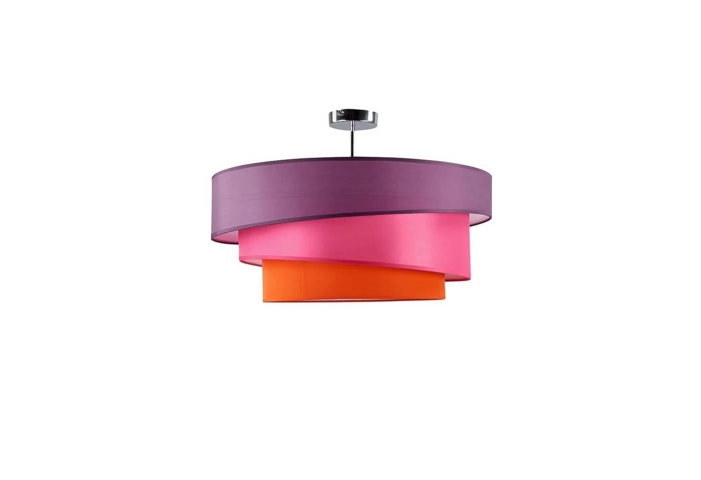 Lindby Deckenlampe Melia Violett/Pink/Orange Textil Ø56cm - Bild 4
