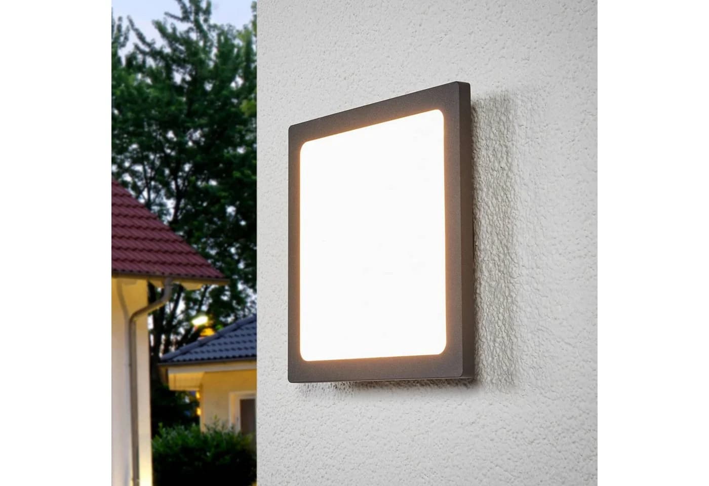 Lucande LED-Außendeckenlampe Mabella, Sensor, IP65 - Bild 5