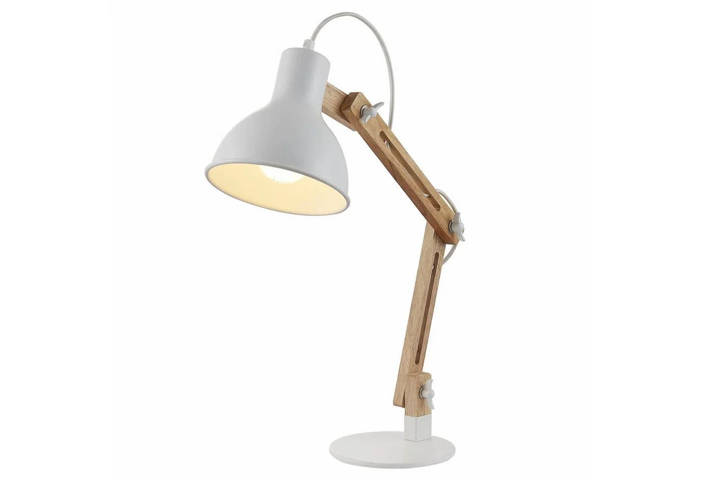 Lindby Schreibtischlampe Shivanja Holz IP20 15 W LED - Bild 2