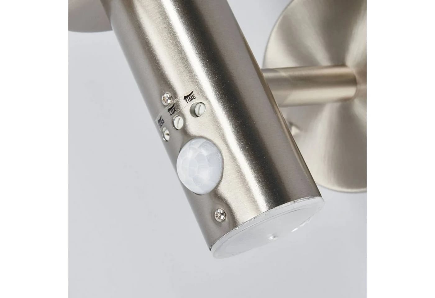 Lindby Außenwandlampe Djori Sensor Aluminiumfarben E27 - Bild 5