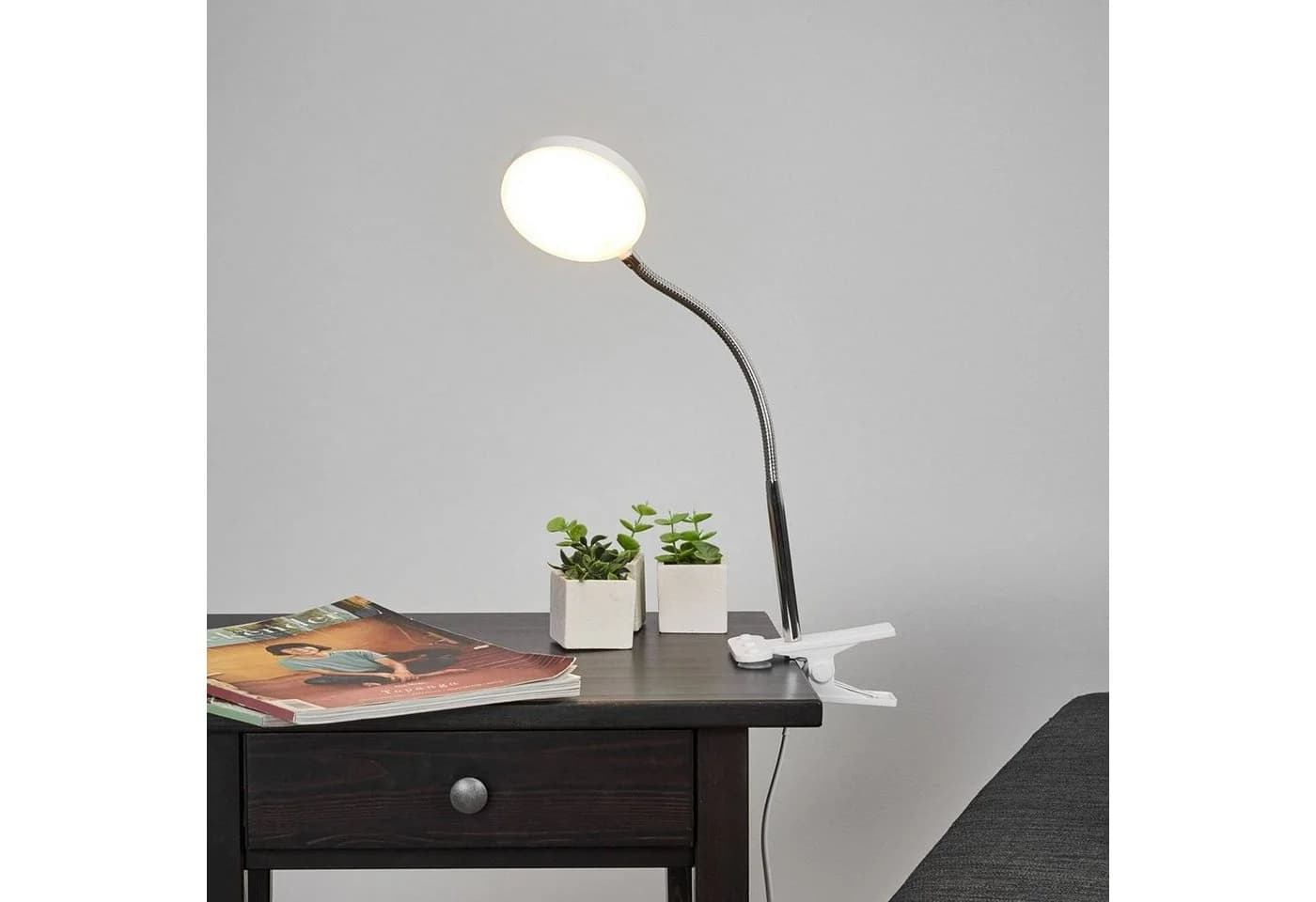 Lindby LED Klemmleuchte Milow Schwanenhals Warmweiß - Bild 4