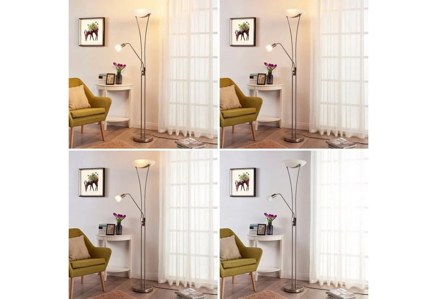 Lindby Stehlampe Felicia Nickel 180 cm LED - Bild 3