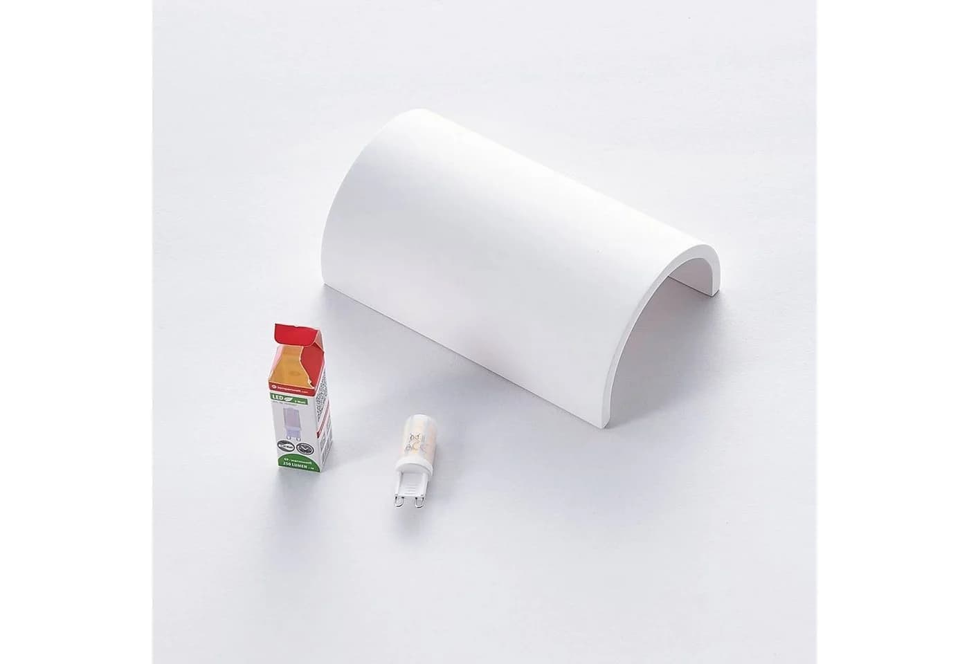 Lindby Wandleuchte Colja Rund Gips Weiß - Bild 4