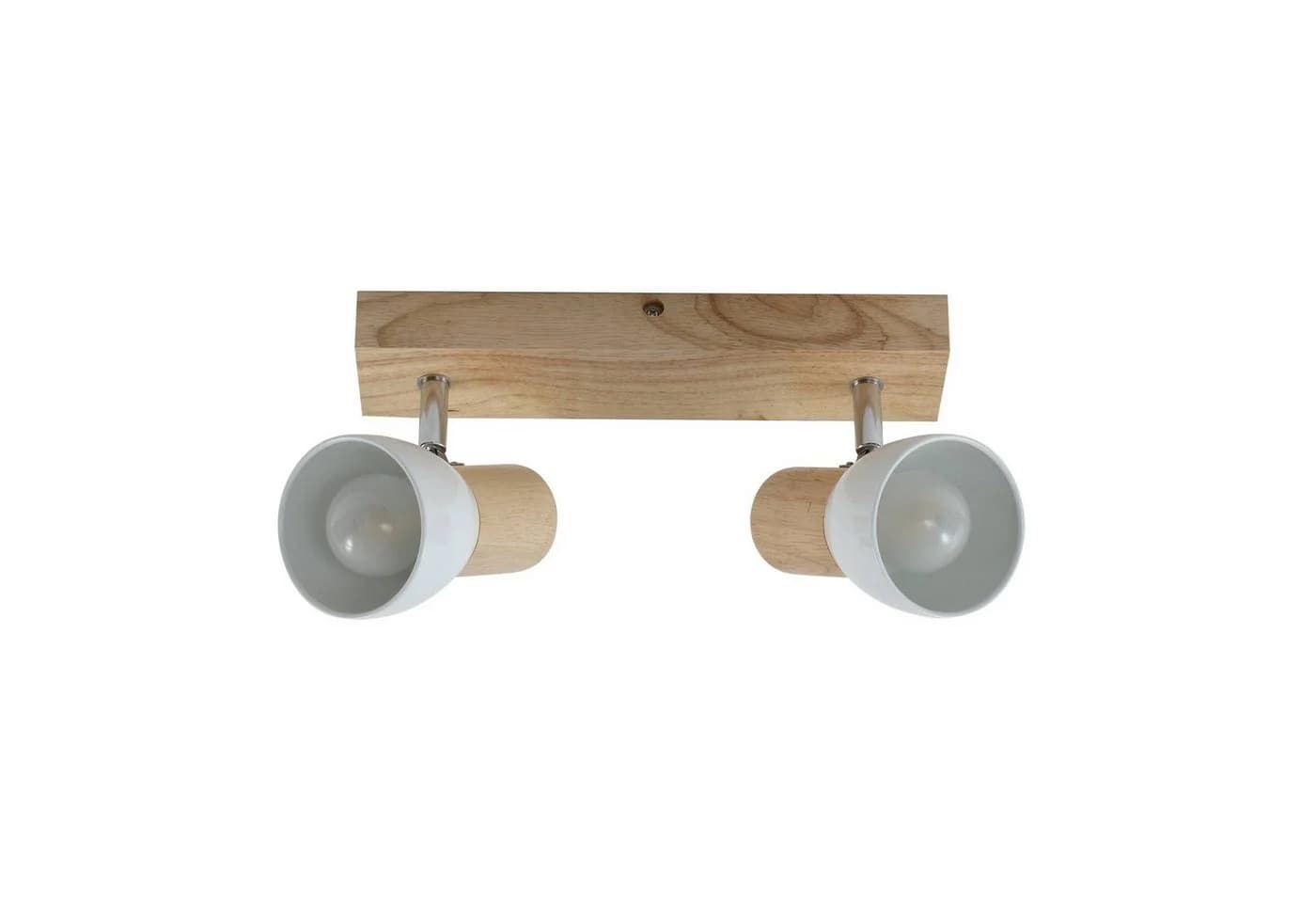 Lindby Deckenstrahler Thorin Weiß Holz IP20 - Bild 2