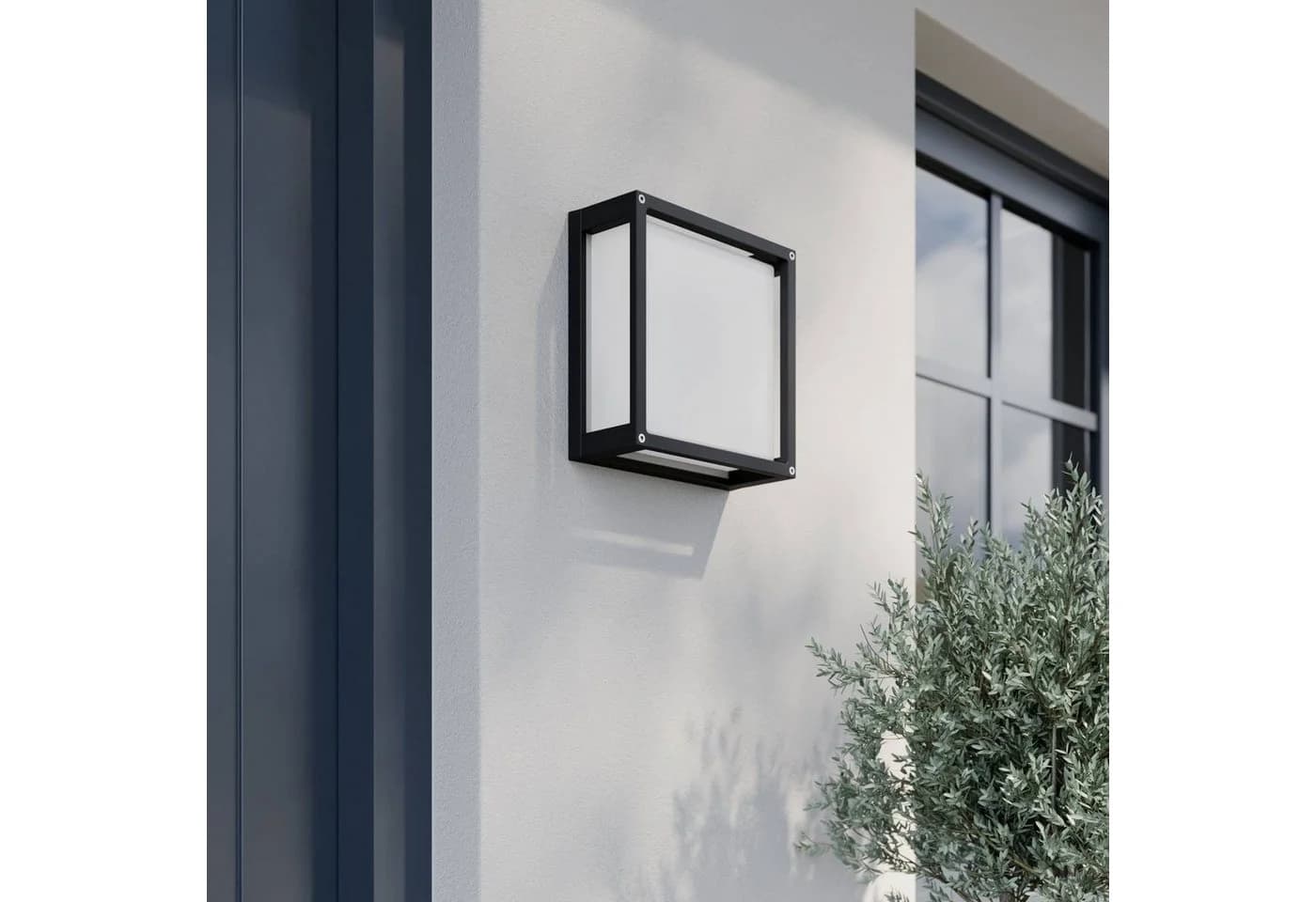 Lucande Außen-Wandleuchte Aurelien Metall Schwarz IP54 2x15W LED - Bild 4