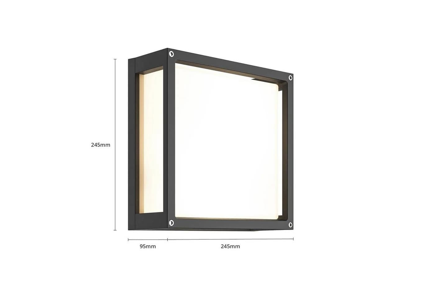 Lucande Außen-Wandleuchte Aurelien Metall Schwarz IP54 2x15W LED - Bild 5