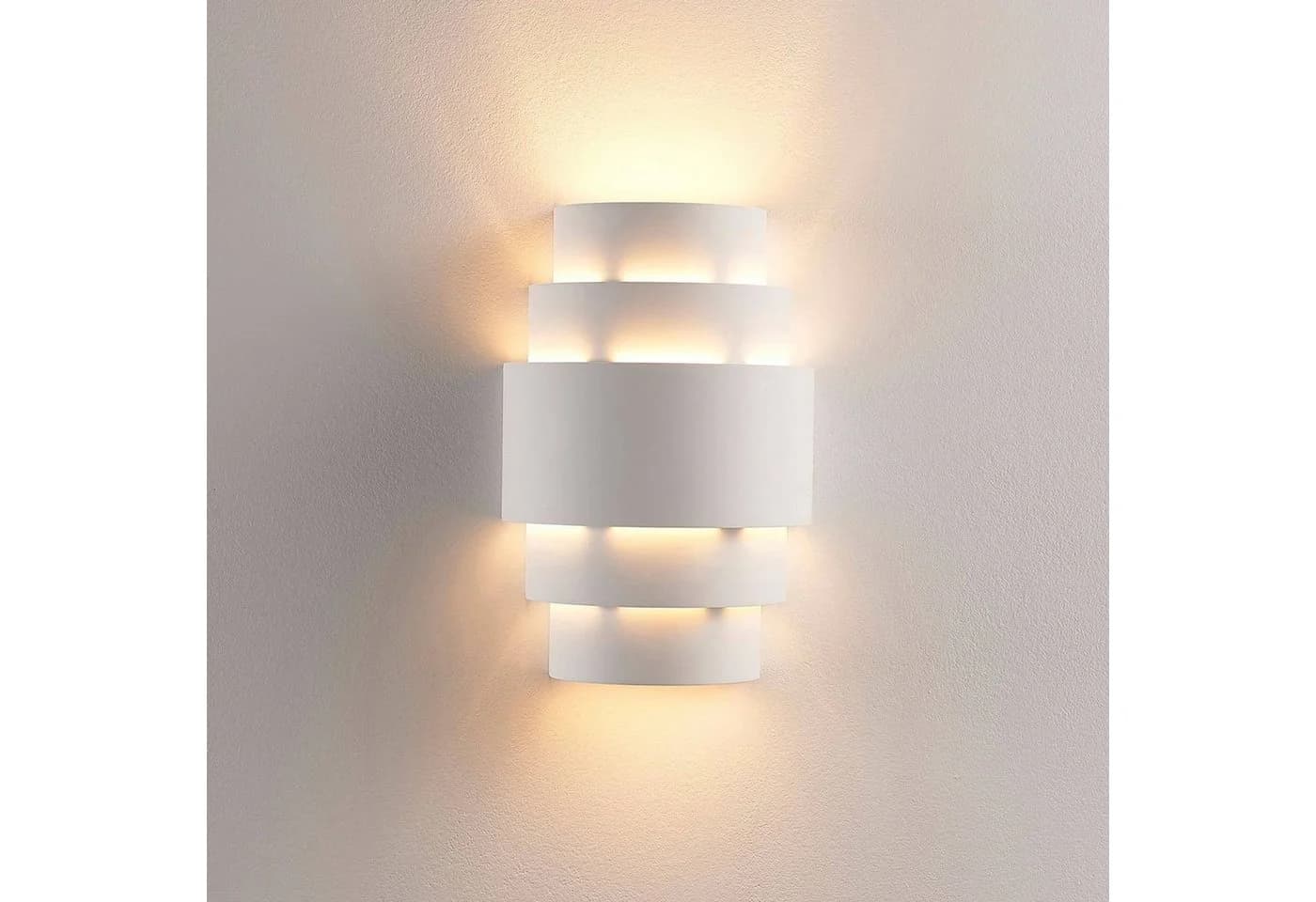 Lindby Wandleuchte Marit, Gips, E14 - Bild 5