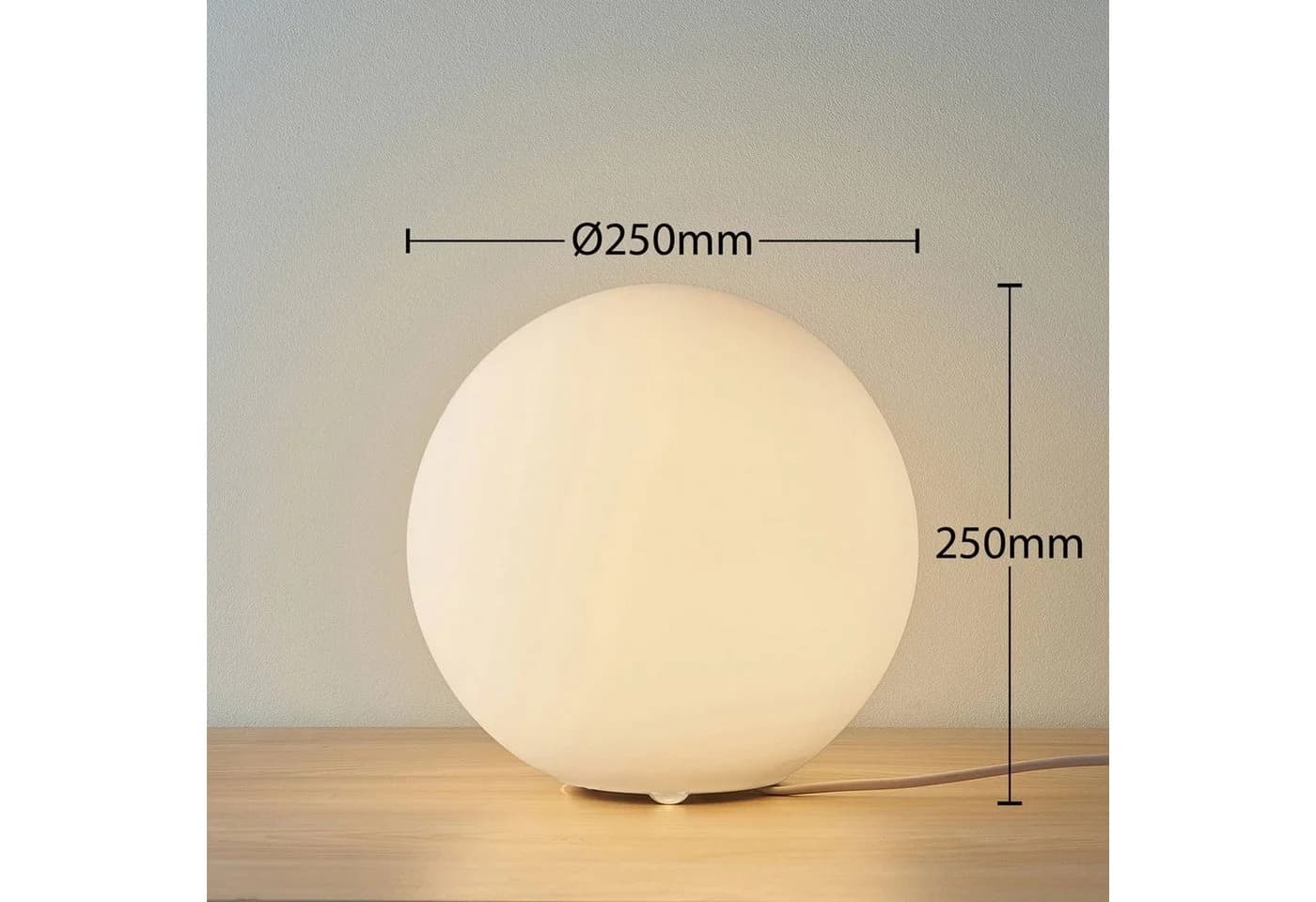 Lindby Tischleuchte Marike Weiß Opalglas LED - Bild 4