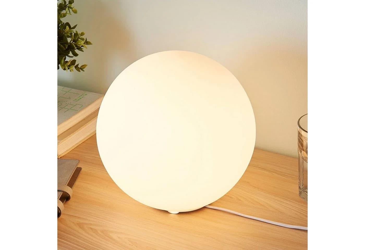 Lindby Tischleuchte Marike Weiß Opalglas LED - Bild 5