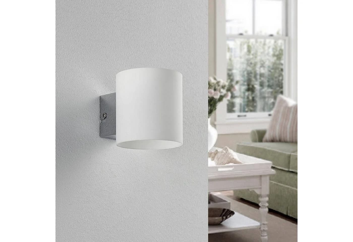 Lindby Wandleuchte Gerrit Weiß Glas IP20 1x5W LED - Bild 3