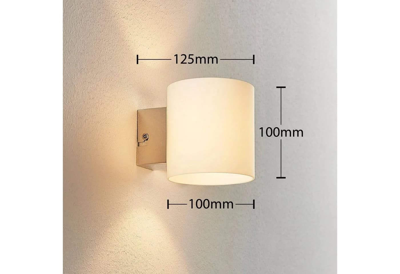 Lindby Wandleuchte Gerrit Weiß Glas IP20 1x5W LED - Bild 5