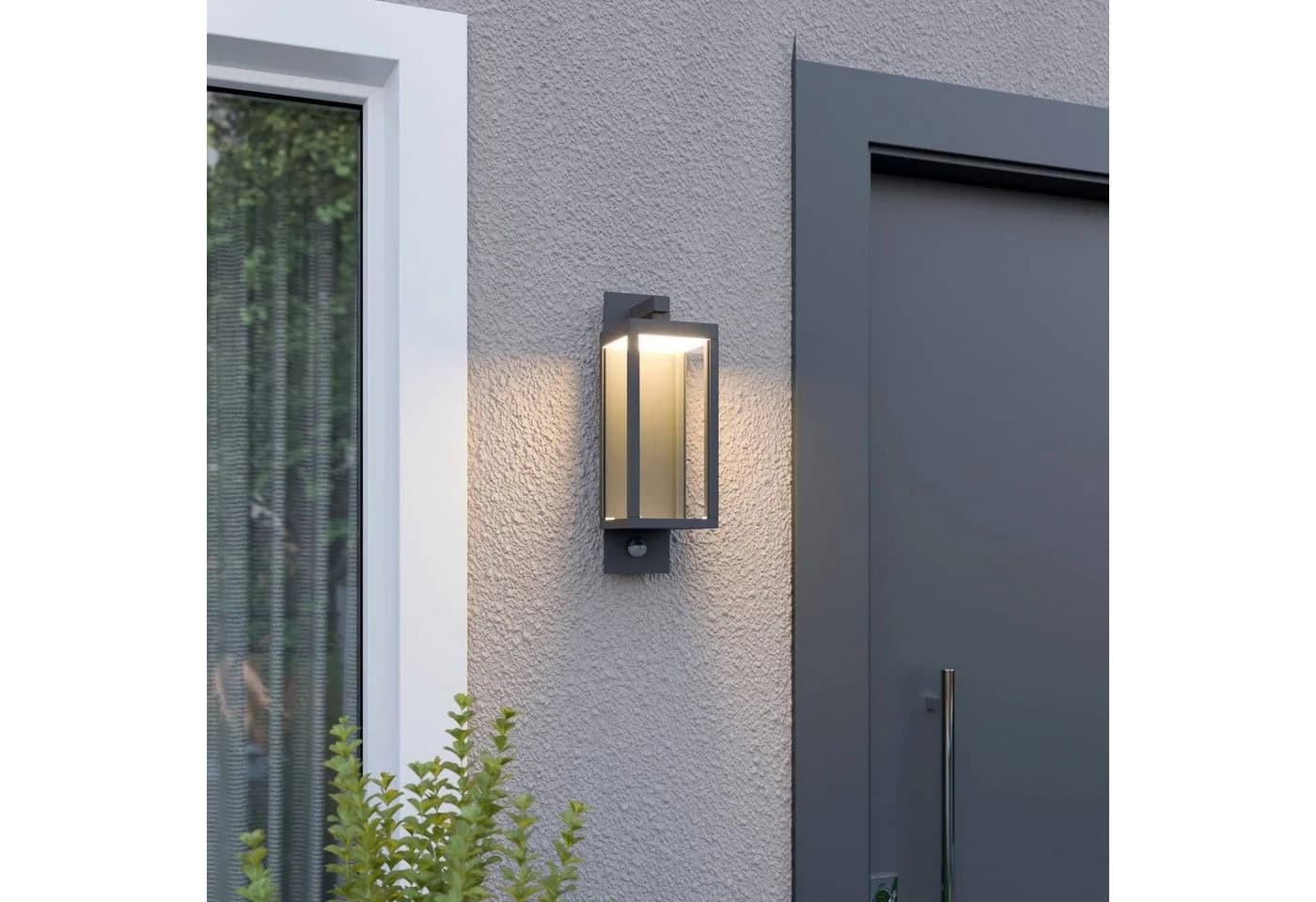 Lucande LED-Außenwandleuchte Ferdinand, Sensor, Dunkelgrau - Bild 3