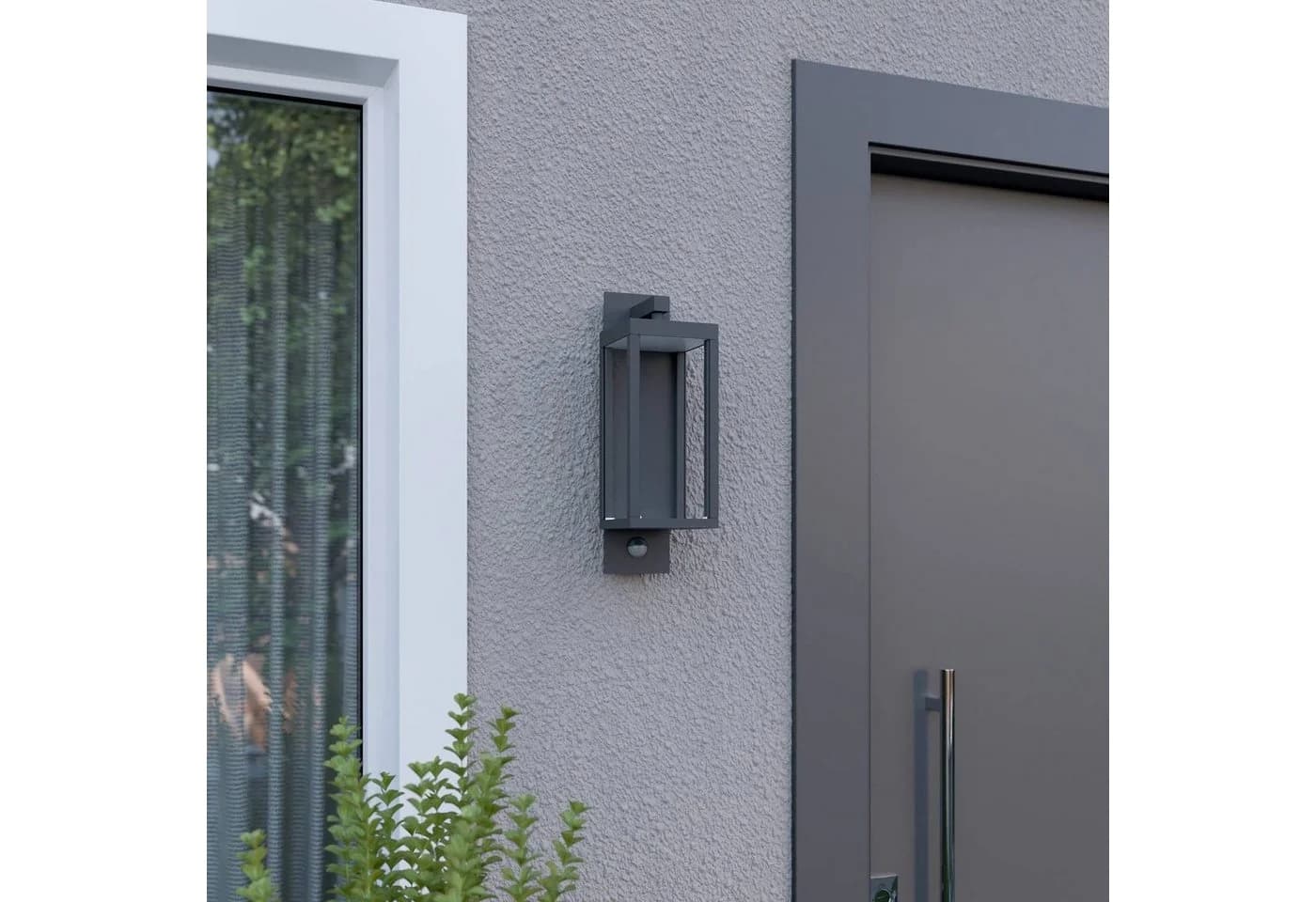 Lucande LED-Außenwandleuchte Ferdinand, Sensor, Dunkelgrau - Bild 4