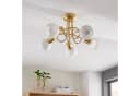 Lindby Deckenlampe Elaina 50cm 5-flg. Messing Glas E14 Bild 1