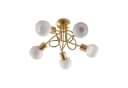 Lindby Deckenlampe Elaina 50cm 5-flg. Messing Glas E14 Bild 2