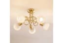 Lindby Deckenlampe Elaina 50cm 5-flg. Messing Glas E14 Bild 3