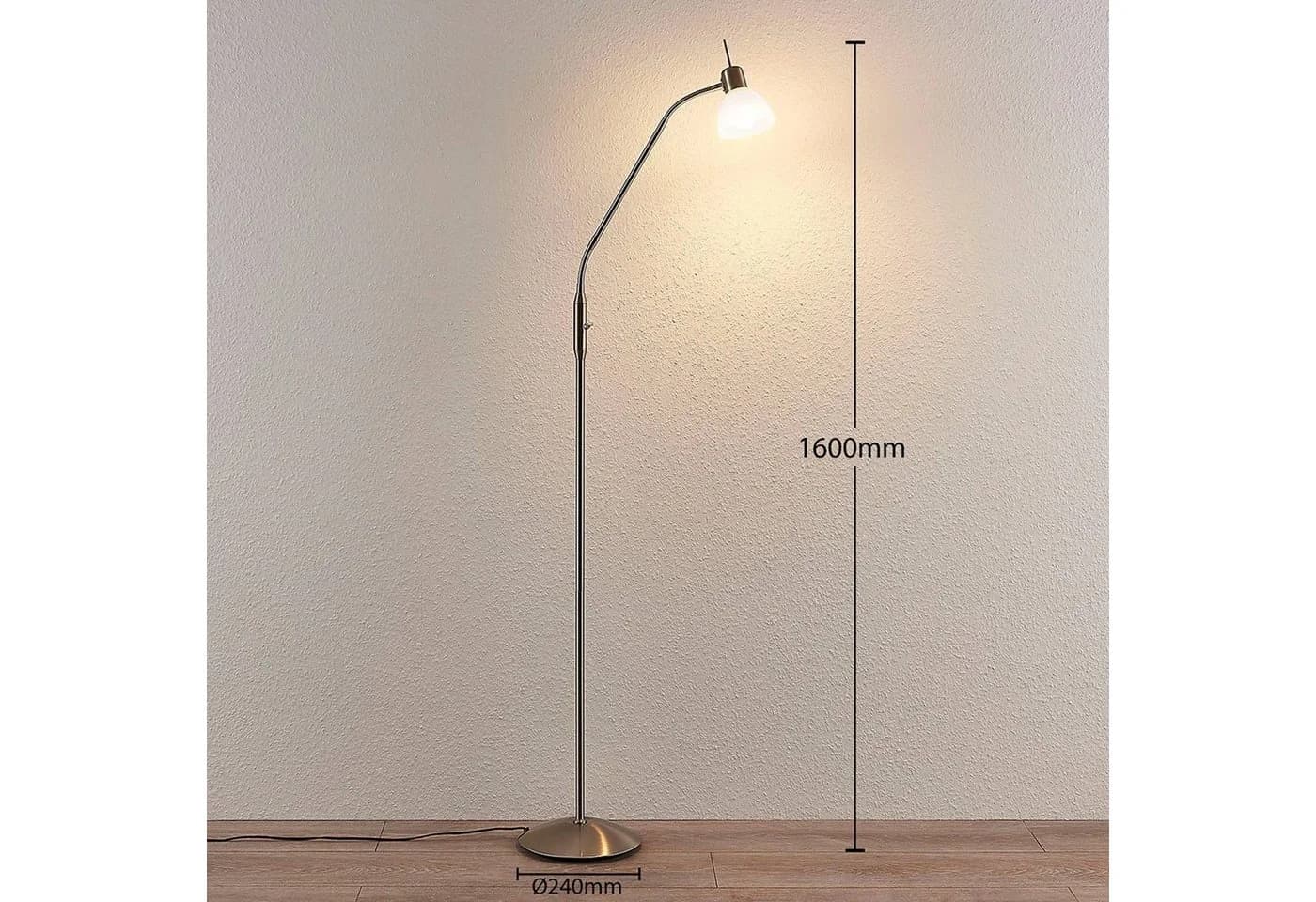 Lindby Stehlampe Gwendolin, Metall, Alu, IP20, 1x8W LED - Bild 4