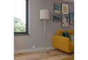 Lindby Stehlampe Everly Weiß Stoffschirm 166 cm Bild 3