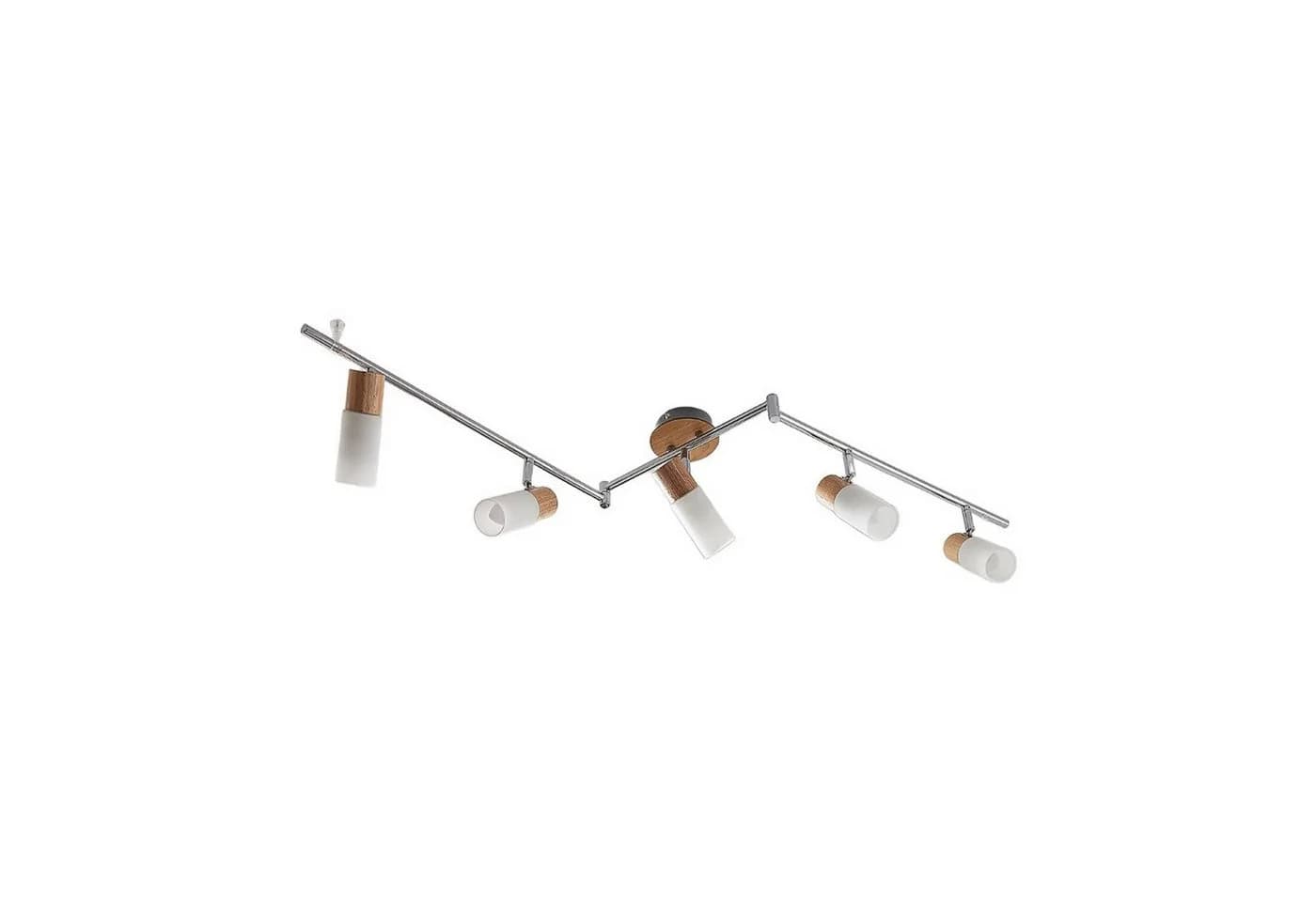 Lindby Deckenstrahler Christoph 130 cm 4-flg. Holz Glas - Bild 2