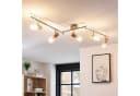 Lindby Deckenstrahler Christoph 130 cm 4-flg. Holz Glas Bild 3