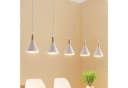 Lindby Hängeleuchte Arina Weiß Metall Holz IP20 5x10W LED Bild 1