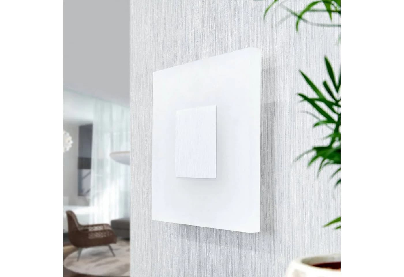 Lucande LED-Wandleuchte Berlind 26 cm Weiß Metall - Bild 3