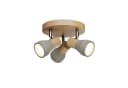 Lindby Strahler Filiz, 3-flg., Holz, Beton, E14 Bild 2