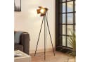 Lindby Stehlampe Devon, Metall, Schwarz, 1 x 60 W Bild 4