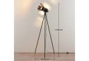 Lindby Stehlampe Devon, Metall, Schwarz, 1 x 60 W Bild 5