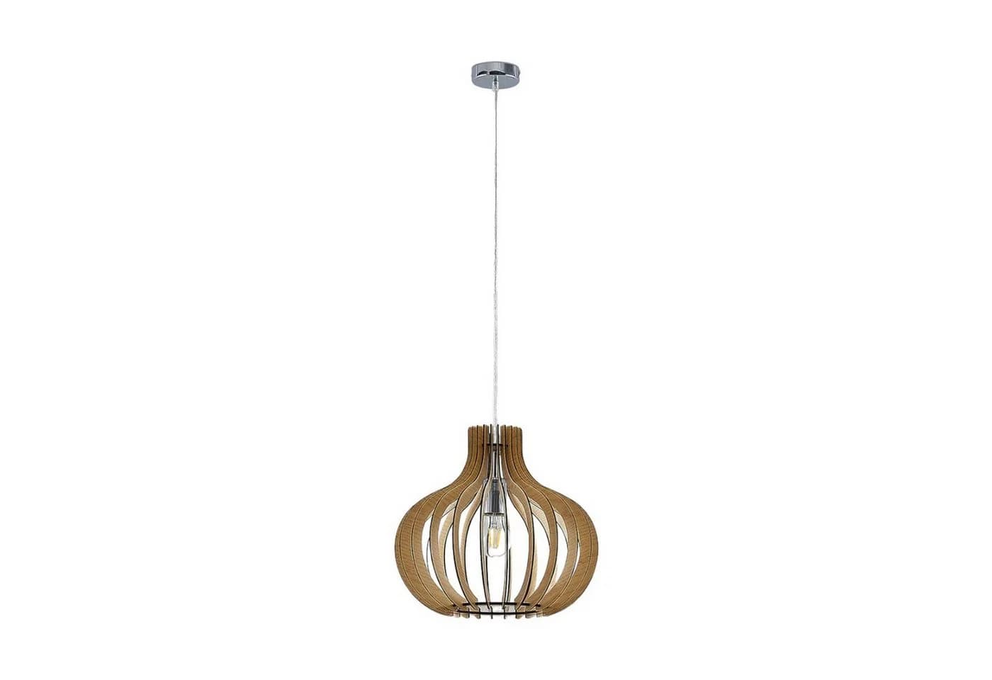 Lindby Pendelleuchte Sina, Ø 35 cm, Holz, E27 - Bild 2
