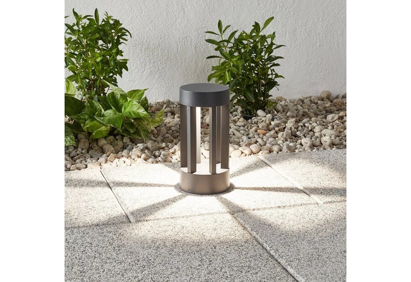 Lindby LED-Sockelleuchte Jordis 22 cm Anthrazit Aluminium - Bild 3