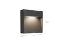 Lucande Außenwandlampe Noreia 13 cm Anthrazit IP65 G9 Bild 5