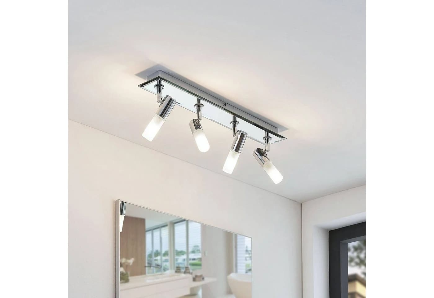 Lindby Deckenstrahler Zela 4x8W LED Chrom IP44 - Bild 3