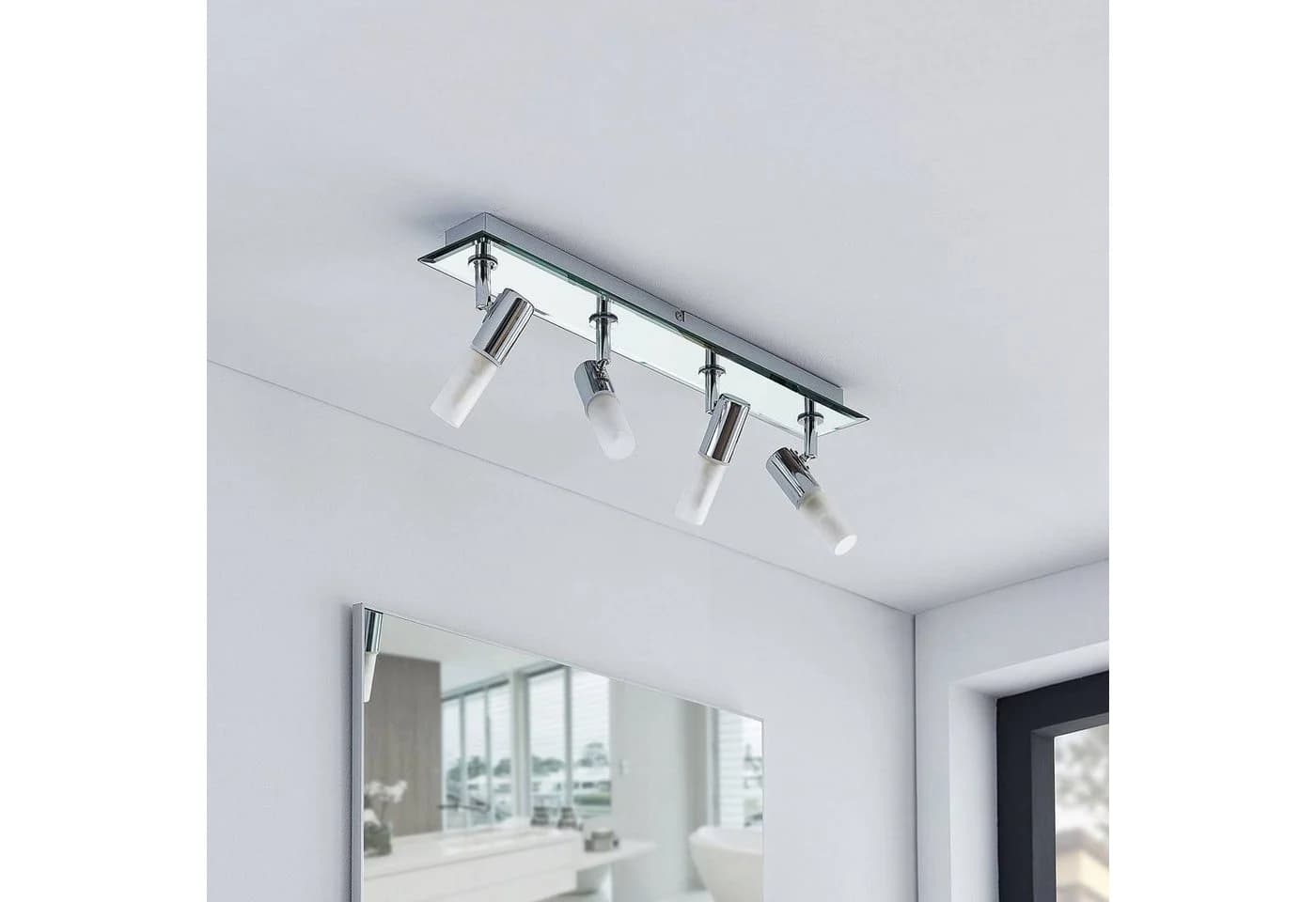 Lindby Deckenstrahler Zela 4x8W LED Chrom IP44 - Bild 4