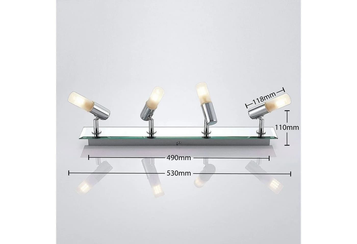 Lindby Deckenstrahler Zela 4x8W LED Chrom IP44 - Bild 5