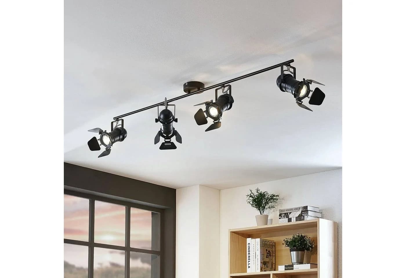 Lindby Deckenstrahler Tilen 4-flg. Schwarz Metall - Bild 3