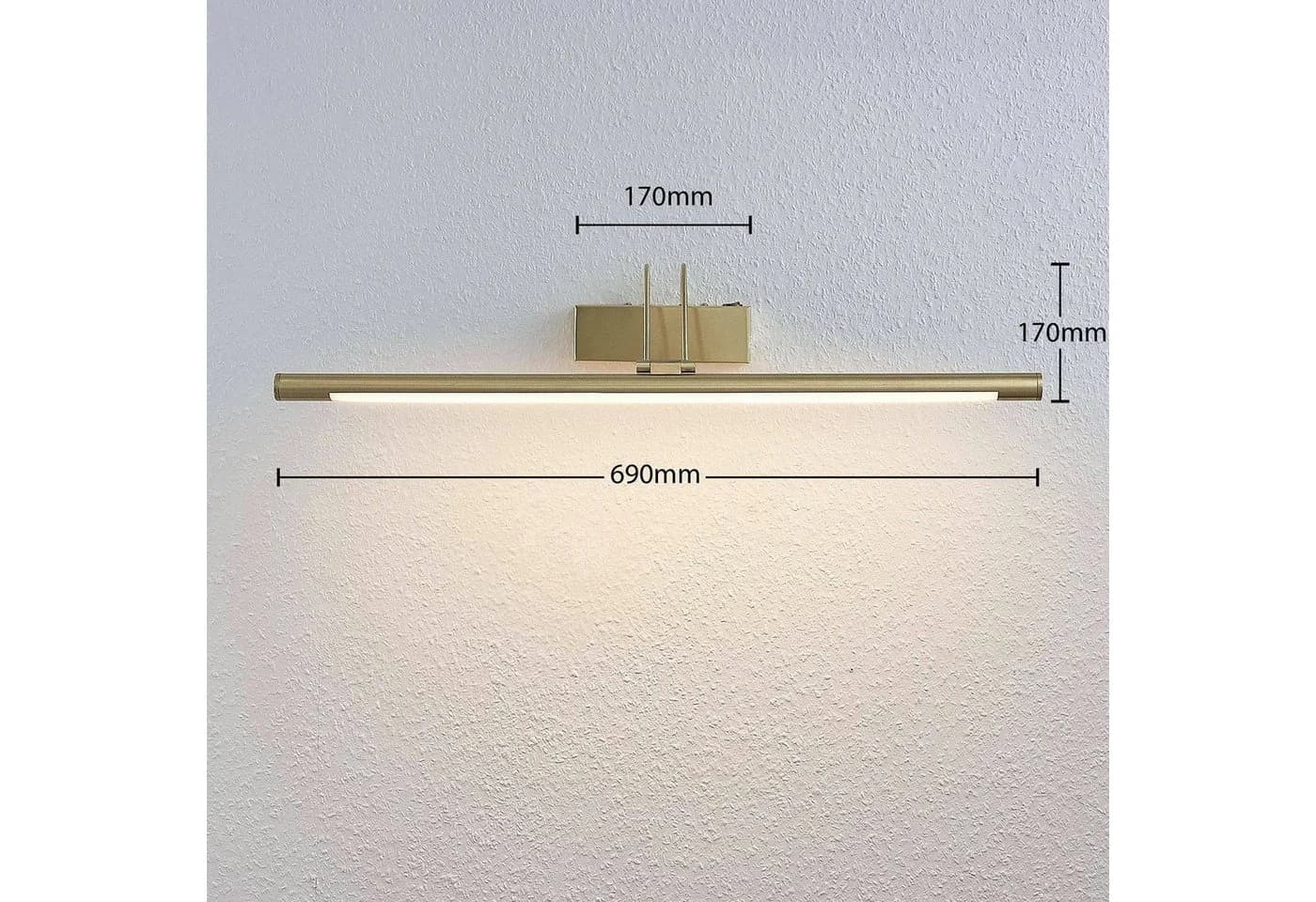 Lindby LED-Bilderleuchte Mailine Messing 69 cm - Bild 4