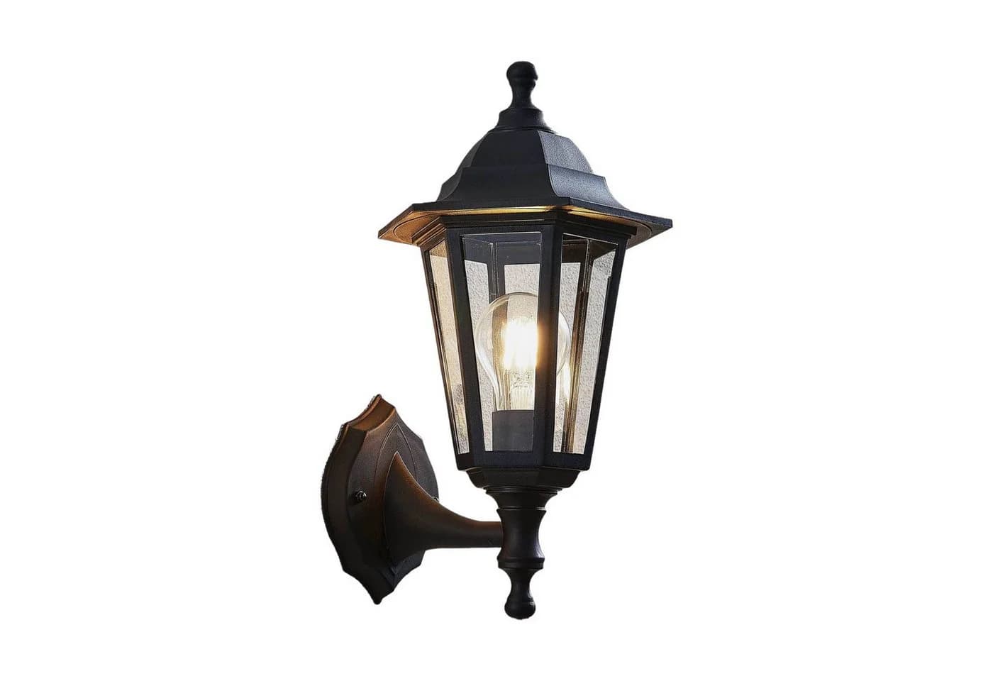 Lindby Außen-Wandleuchte Nane Schwarz IP44 LED - Bild 2
