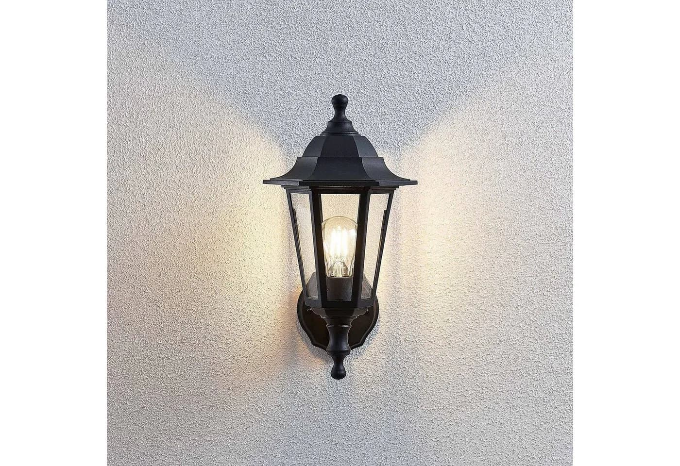 Lindby Außen-Wandleuchte Nane Schwarz IP44 LED - Bild 4
