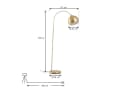 Lindby Stehlampe Moisia Metall Gold Messing LED 15W Bild 5