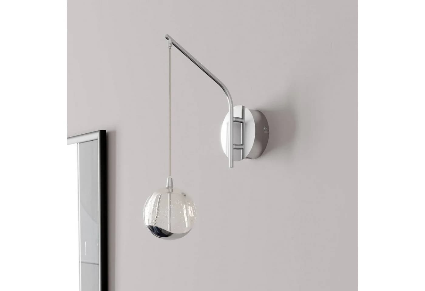 Lucande LED-Wandlampe Hayley Chrom Glas - Bild 3