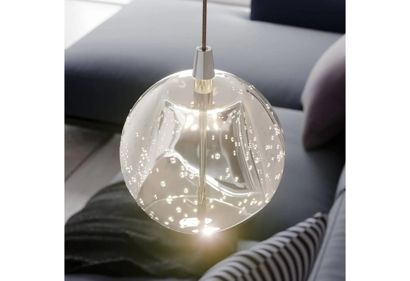 Lucande LED-Wandlampe Hayley Chrom Glas - Bild 5
