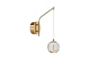Lucande LED-Wandlampe Hayley Goldfarben Glas Bild 2