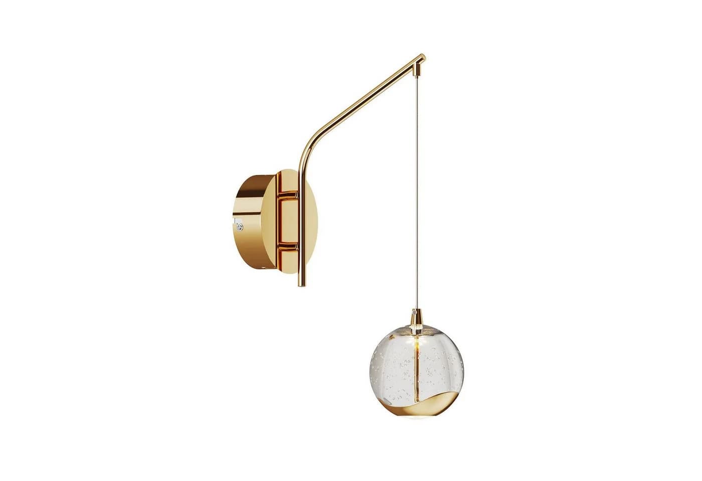Lucande LED-Wandlampe Hayley Goldfarben Glas - Bild 2