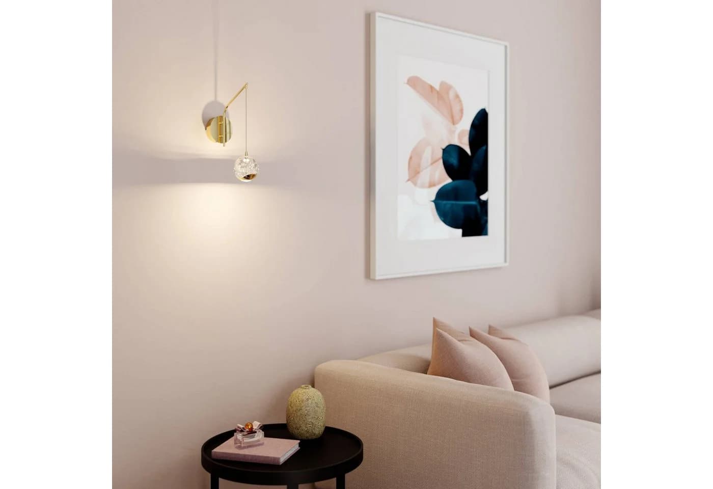 Lucande LED-Wandlampe Hayley Goldfarben Glas - Bild 3