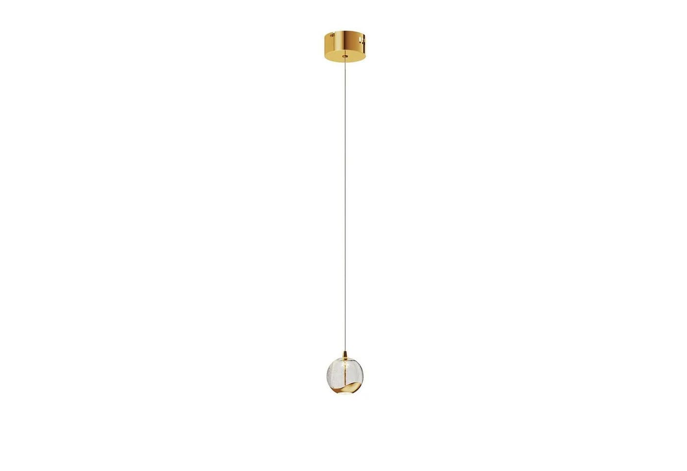 Lucande Hängeleuchte Hayley, 1 x 5 W LED, warmweiß, Glas/Metall - Bild 2