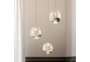 Lucande LED-Pendellampe Hayley Ø 25 cm 3-flg. Chrom Glas Bild 1